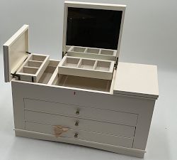 Open Box: Ultimate Jewelry Box - Antique White Wood