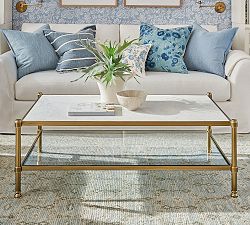 Everson Rectangular Marble Coffee Table (52")