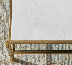 Everson Rectangular Marble Coffee Table (52")