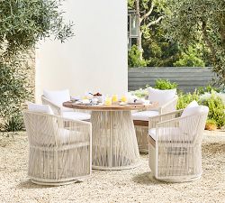 Lakewood Rope Swivel Outdoor Dining Chair