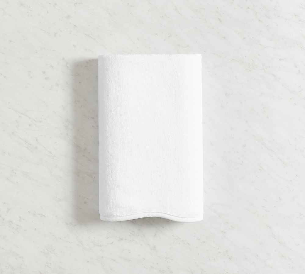 Scallop Hand Towel - White