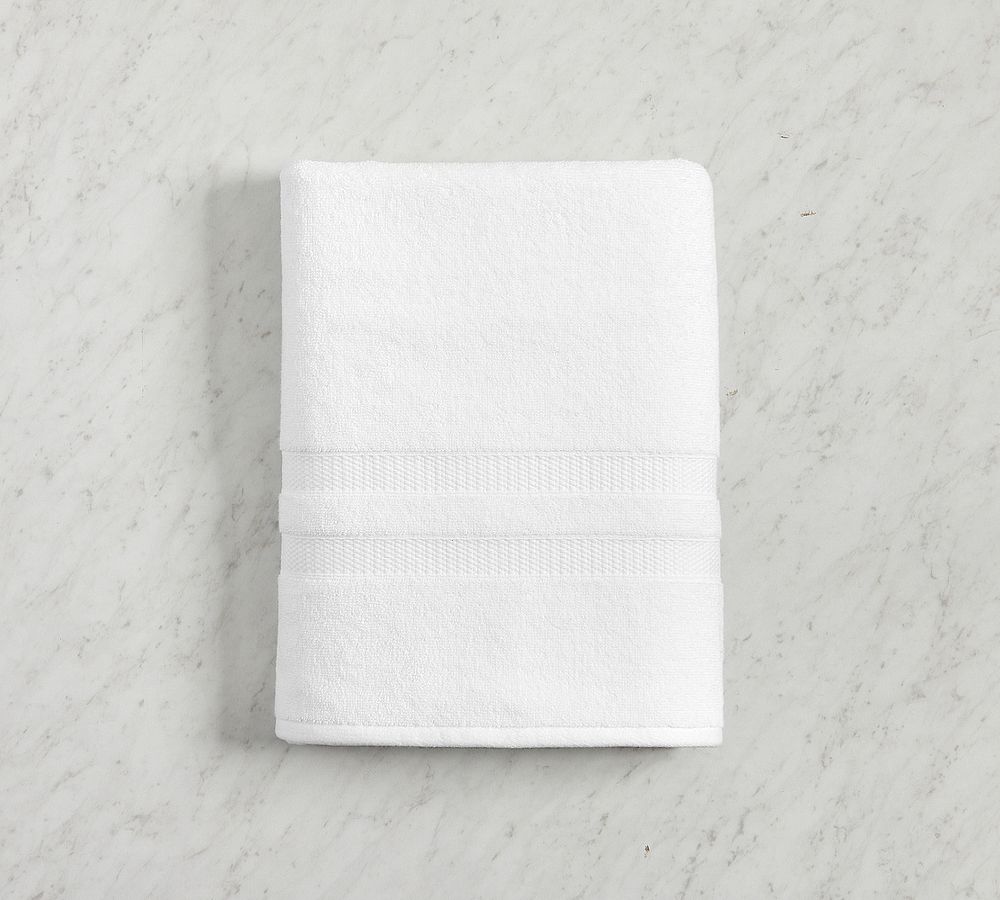 Plush Terry Bath Towel White