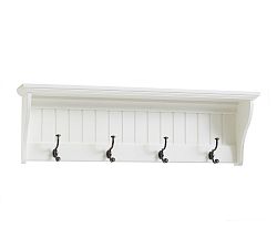 Open Box: Aubrey Modular Entryway Shelf with Hooks (45"W x 14"H) - Dutch White