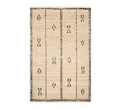 Open Box: Calliope Hand-Knotted Wool Rug, 5' x 8' - Flax/Black
