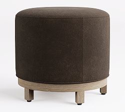 Open Box: Jake Leather Swivel Stool - Mason Pebble Chocolate, Seadrift Finish