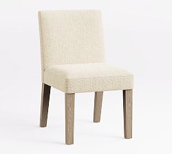 Open Box: Classic Upholstered Dining Side Chair - Performance Chateau Basketweave Ivory, Seadrift