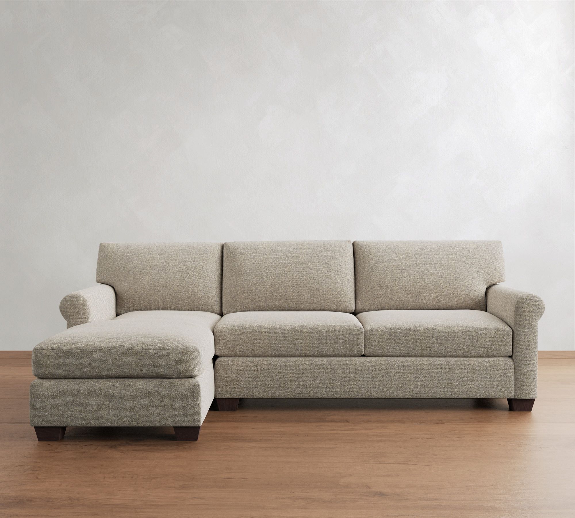 York Roll Arm Chaise Sleeper Sectional (119") - thumbnail 3