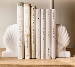 Marble Shell Bookends - Set of 2