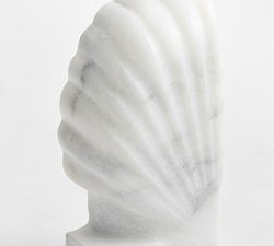 Marble Shell Bookends - Set of 2