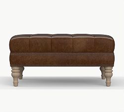 Martin Small Leather Ottoman