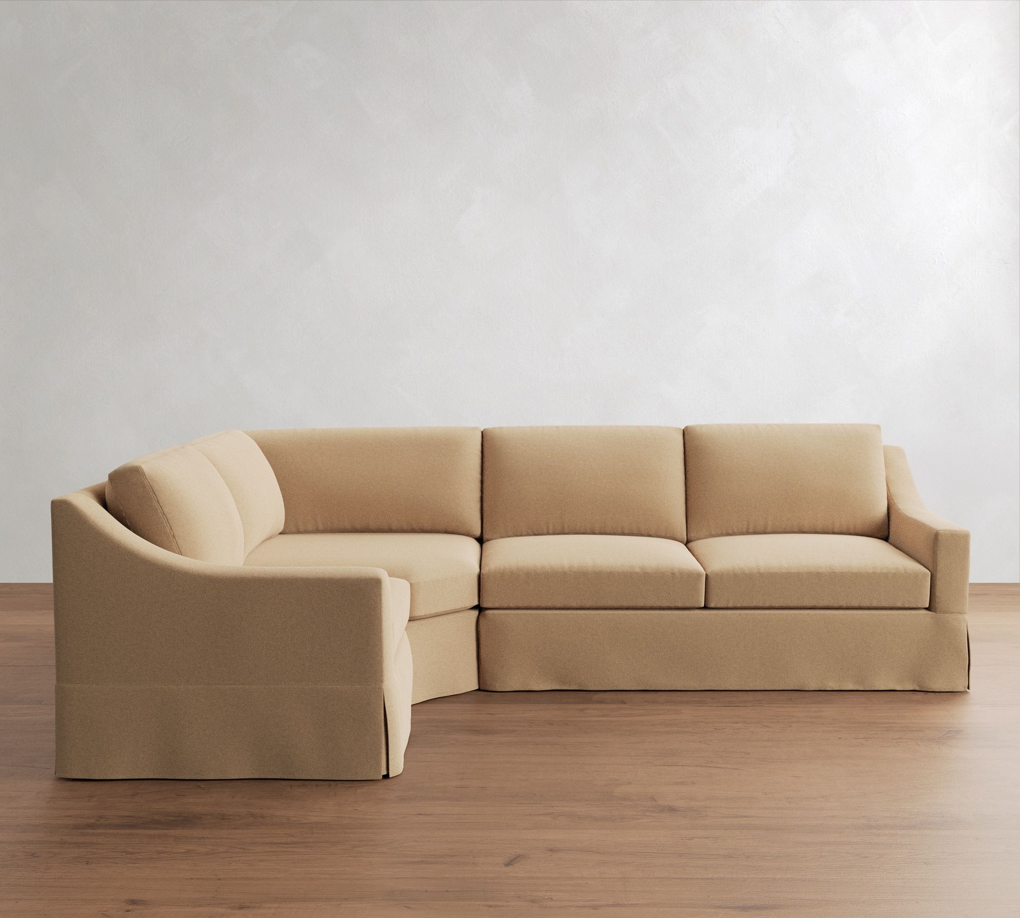 York Slope Arm Slipcovered 3-Piece Wedge Sleeper Sectional (117") - thumbnail 10