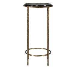 Chez Round Metal Accent Table (12")