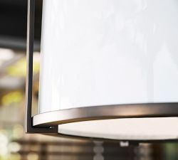 Blaine Milk Glass Indoor/Outdoor Pendant (14")