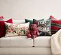 Holly Berry Embroidered Lumbar Pillow