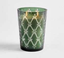 Star Cut Glass Candle - Aspen Pine