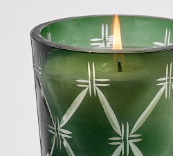 Star Cut Glass Candle - Aspen Pine