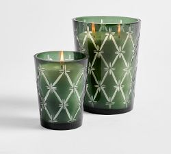 Star Cut Glass Candle - Aspen Pine