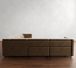 Tucker Leather Power Reclining L-Shaped Sectional (108")