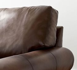 Turner Roll Arm Leather Sofa (69"&ndash;109")