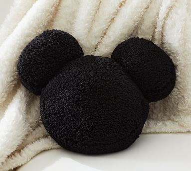 Disney Mickey Mouse Shaped Sherpa Pillow | Pottery Barn