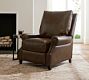 James Roll Arm Leather Recliner