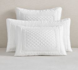 LoveShackFancy Bow Heart Patchwork Quilted Sham