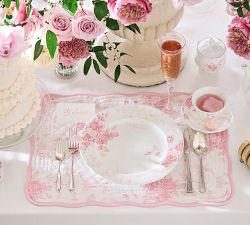 LoveShackFancy Rose Porcelain Dinner Plates - Set of 4