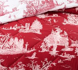 Santa Toile Reversible Percale Comforter