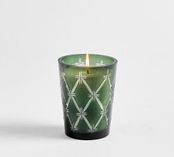 Star Cut Glass Candle - Aspen Pine