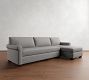 York Roll Arm Chaise Sectional (86"&ndash;116")