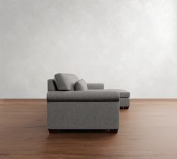 York Roll Arm Deep Seat Chaise Sectional (86"&ndash;117")