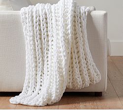 Colossal Ribbed Handknit Throw