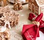 Gingerbread Stoneware Napkin Rings - Mixed Set of 4