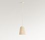 Montauk Wood Bead Bell Pendant (11")