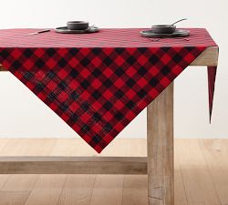 Dalton Check Yarn Dyed Cotton/Linen Table Throw