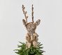 Lit Burlap Buck Tree Topper