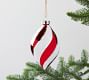 Mercury Glass Candy Cane Striped Ornaments Set Of 3