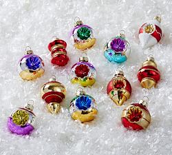 Mid-Century Mercury Glass Ornament Set