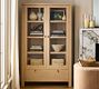 Modern Farmhouse Glass Cabinet with Drawers