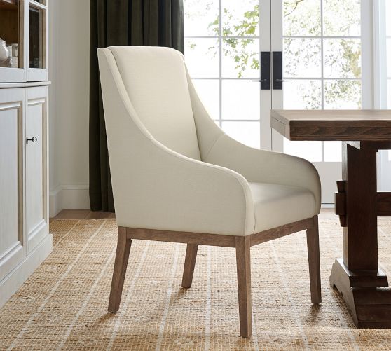 York Upholstered Dining Armchair by Pottery Barn
