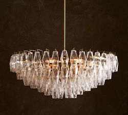 Florence Crystal Round Chandelier (29"-38")