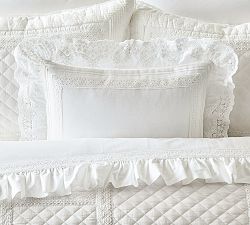 LoveShackFancy Lace Crochet Lumbar Pillow