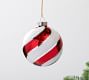 Mercury Glass Candy Cane Striped Ornaments Set Of 3