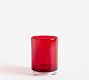 Ruby Red Glass Hurricane Candle Holder