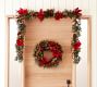 Lit Faux Amaryllis Twiggy Holiday Wreath &amp; Garland