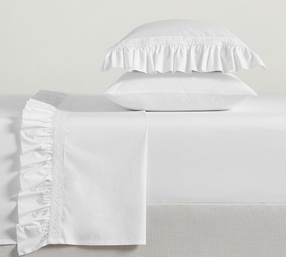 LoveShackFancy Ruffle Crochet Sheet Set by Pottery Barn