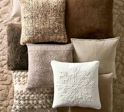 Snowflake Fair Isle Knit Pillow Cover