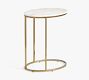 Delaney Oval Marble C-Table (19")
