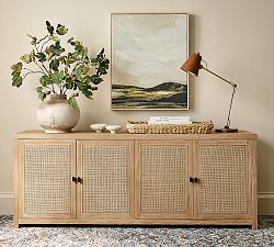 Modern Farmhouse Cane Media Console (72")