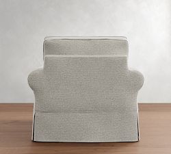PB Comfort Roll Arm Slipcovered Swivel Chair